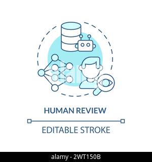 Human review soft blue concept icon Stock Vector