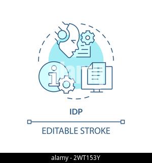 IDP ai soft blue concept icon Stock Vector