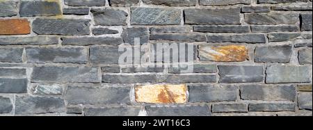 panorama old nature stone brick wall,texture background Stock Photo