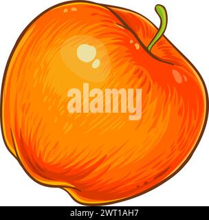 Apple Fruit Colored Detailed Illustration Stock Vector Image & Art - Alamy
