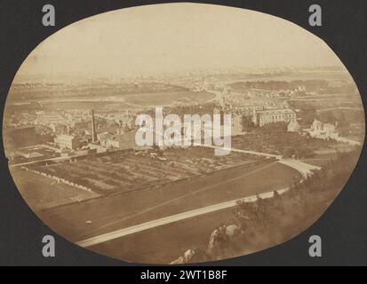 Edinburgh from Salesbury Crags. Ross & Thomson, photographer (Scottish, active about 1850s) Sir James Clark Ross, photographer (English, 1800 - 1862) John Thomson, photographer (Scottish, 1837 - 1921) late 19th century View of a sprawling town from an elevated point of view on a hill. (Verso, print) center, in pencil: 'Edinburgh from Salisbury Crags'; (Verso, print) lower right, in pencil: 'A4'; Stock Photo