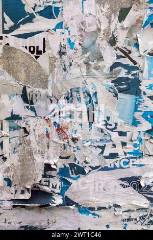 Free billboard texture with old and torn posters Stock Photo