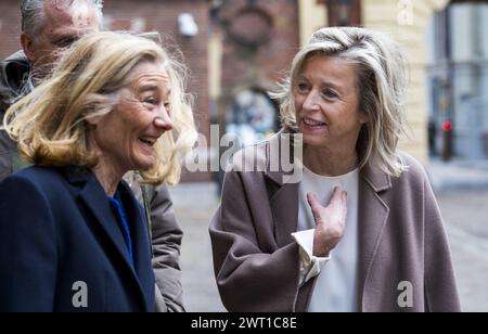 THE HAGUE - Outgoing Minister of Defense Kajsa Ollongren arrives at the Binnenhof. The ministers attend the weekly cabinet meeting. ANP LEX VAN LIESHOUT netherlands out - belgium out Stock Photo