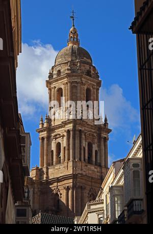 Bell tower of Cathedral, Malaga Stock Photo