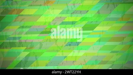 Abstract textured background with green colorful rectangles. Banner design. Beautiful futuristic dynamic geometric pattern design. Vector illustration Stock Vector