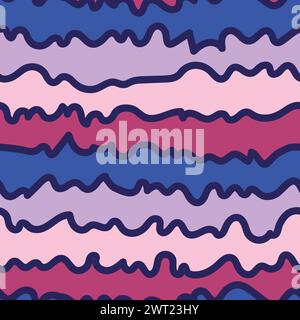 Seamless Pattern with Abstract Hand Drawn Lines. Vector illustration. Stock Vector