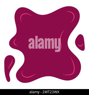 Dark red splash on a white background. Vector illustration Stock Vector