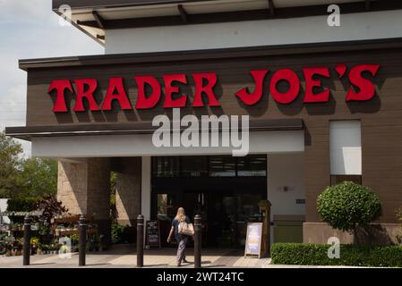 Davie, USA. 14th Mar, 2024. Grocery retailer Trader Joe's is having a hard time keeping their canvas mini-tote on store shelves. The trendy totes are reselling online for as much as $500. (Photo by Geoffrey Clowes/Sipa USA) Credit: Sipa USA/Alamy Live News Stock Photo