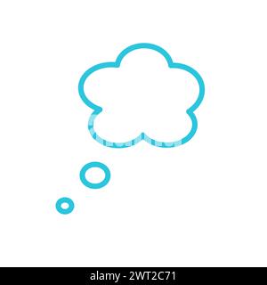 White cloud shape icon. Speech bubble. From blue icon set. Stock Vector