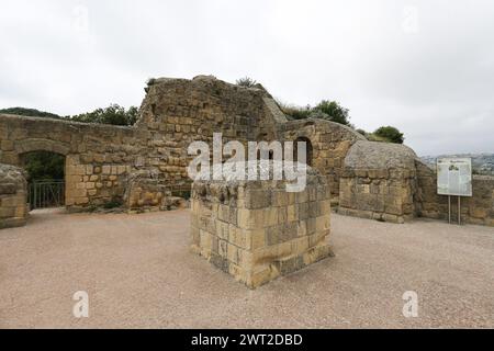 The Arco Felice, located above the cave of the Sibilla Cumana, the priestess of Apollo, one of the most important Sibyls, prophetic figures of the Gre Stock Photo