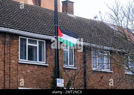 Whitechapel, Tower Hamlets, London, UK. 15th Mar 2024. Tower Hamlets: Palestinian flags are to be removed rom council owned buildings in Tower Hamlets. Credit: Matthew Chattle/Alamy Live News Stock Photo