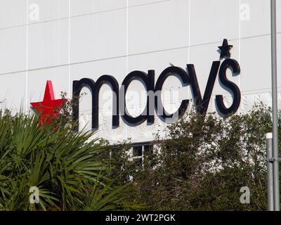 Miami, Florida, United States - December 5, 2023: Macy's store in Dadeland Mall. Stock Photo