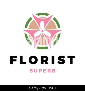 Florist Icon Logo Design Template Stock Vector