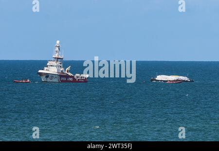 Gaza, Gaza. 15th Mar, 2024. The Open Arms maritime vessel that set sail ...