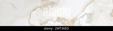 White marble pattern with curly gold inclusions. Abstract texture and background. 2d generated illustration Stock Photo