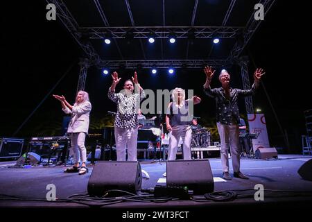 The Manhattan Transfer, during the concert at the Pomigliano Jazz Festival, in the Roman amphitheater of Avella. From left to right: Cheryl Bentyne, T Stock Photo