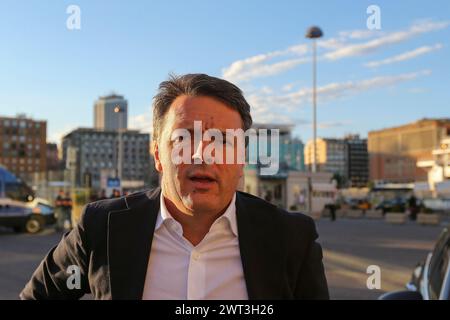 The political leader of the Action-Italy Alive coalition, Matteo Renzi, during the electoral tour in Naples, for the Italian political elections of 25 Stock Photo