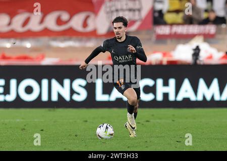 Monaco, Monaco. 1st Mar, 2024. Vitinha of PSG during the Ligue 1 match at Stade Louis II, Monaco. Picture credit should read: Jonathan Moscrop/Sportimage Credit: Sportimage Ltd/Alamy Live News Stock Photo