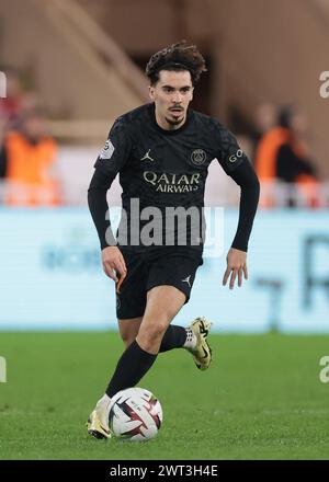 Monaco, Monaco. 1st Mar, 2024. Vitinha of PSG during the Ligue 1 match at Stade Louis II, Monaco. Picture credit should read: Jonathan Moscrop/Sportimage Credit: Sportimage Ltd/Alamy Live News Stock Photo