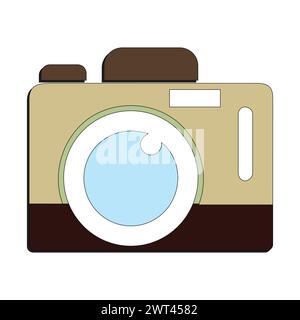 Camera tripod icon and Movie camera on a tripod. Making a movie single icon in monochrome style vector symbol stock illustration web. Stock Vector