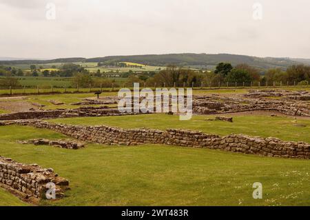 Corbridge Roman Fort and Town 4km south of Hadrians Wall, Northumberland, UK Stock Photo