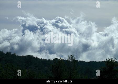 clouds in the sky of Etna Park, Sicily, Italy Stock Photo