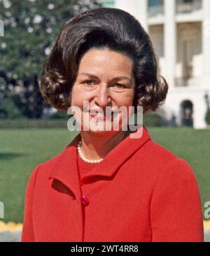 LADY BIRD JOHNSON (1912-2007) as wife of US  President Lyndon B. Johnson at the White House in 1997 Stock Photo