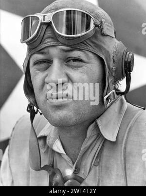 PAPPY BOYINGTON (1912-1988) American Marine Corps fighter pilot Stock Photo