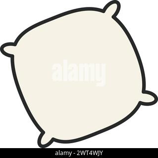Pillow colored icon Flat design Vector Stock Vector