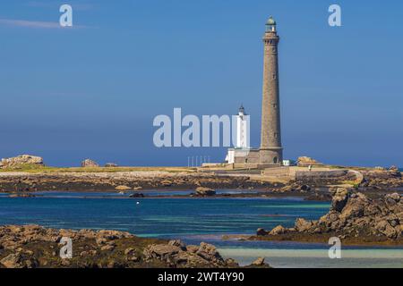 Virgin Island Lighthouse (Phare de Lile Vierge), Plouguerneau, Finistere, Brittany, France Stock Photo