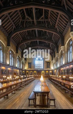 Great Hall Dining Room at Balliol College, Oxford, UK Stock Photo