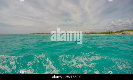 Tropical beach of Princess Cays Island in Bahamas Stock Photo