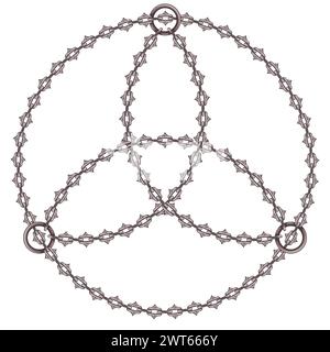 Triqueta symbol formed with chains Stock Vector