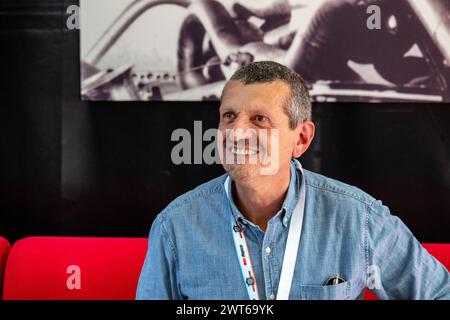 Adelaide, Australia. 16 March, 2024. Former Haas F1 team principle Günther Steiner prepares to greet guests of the Honda hospitality suite during a meet and greet session on Saturday at the 2024 Repco Adelaide Motorsport Festival. Credit: James Forrester/Alamy Live News Stock Photo