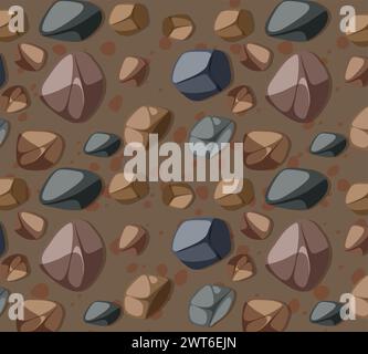Vector illustration of various colored stones Stock Vector
