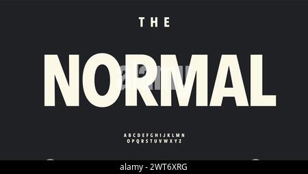 Contemporary sans serif alphabet, bold legible letters, high impactful font for trendy text logo, monogram, headline. Versatile typography with high Stock Vector