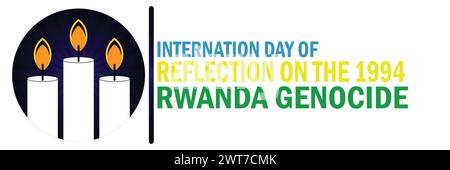 International Day of Reflection on the 1994 Rwanda Genocide. Suitable for greeting card, poster and banner. Stock Vector