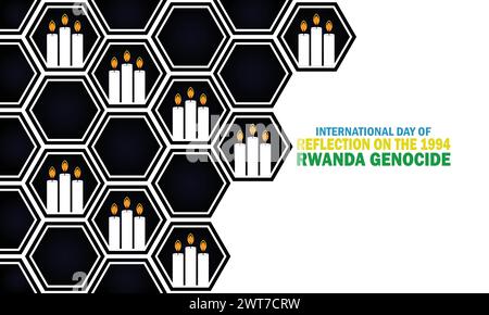 International Day of Reflection on the 1994 Rwanda Genocide wallpaper with typography. International Day of Reflection on the 1994 Rwanda Genocide Stock Vector