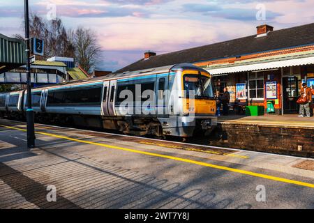 England Side Rails British Rail Network Rail passenger commuter railway station platform ...