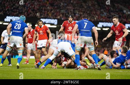 Wales' Elliot Dee during the Guinness Men's Six Nations match at the