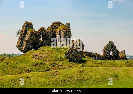 Clonmacnoise was founded in 545 by St Ciarán where the main east-west roads of the time met, across the moors of central Ireland to Eiscir Riada. Stock Photo