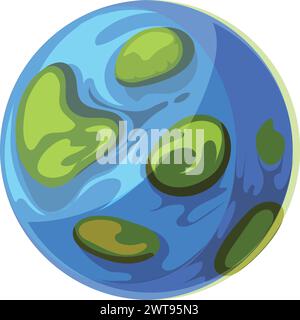 Planet icon. Cartoon space fantasy game asset Stock Vector