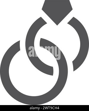 Black thin lines two love hearts on a white background - Vector ...
