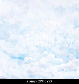 Vector Low poly abstract white and light blue background, trendy white sky cover, geometric, business luxury polygonal wallpaper, triangle modern styl Stock Vector