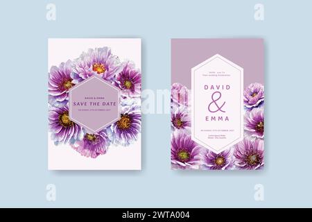 Vector charming set of invitation cards with flowers elements . Wedding elegant collection,  Save the date.  Floral poster, invite. Vector decorative Stock Vector
