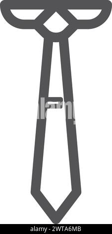 Necktie line icon. Classic male business accessory Stock Vector