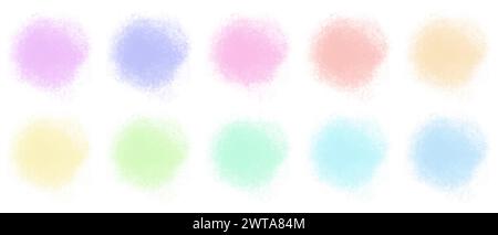 Many Light Brush Circle Logo Template Vector Set Stock Vector