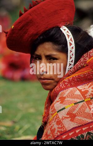 Willoq, Urubamba Valley, Peru.   Quechua Woman. Stock Photo