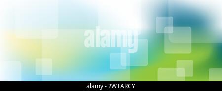 Business abstract banner background with transparent rounded squares Stock Vector