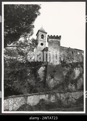 Umbria Terni Porano Castel Rubello. Hutzel, Max 1960-1990 Post-medieval: Castle originally functioned as a fortress, turned into residence in late Renaissance--present owners granted permission to photograph room adjacent to entrance. Views of exterior; interior views of ceiling frescoes. German-born photographer and scholar Max Hutzel (1911-1988) photographed in Italy from the early 1960s until his death. The result of this project, referred to by Hutzel as Foto Arte Minore, is thorough documentation of art historical development in Italy up to the 18th century, including objects of the Etrus Stock Photo